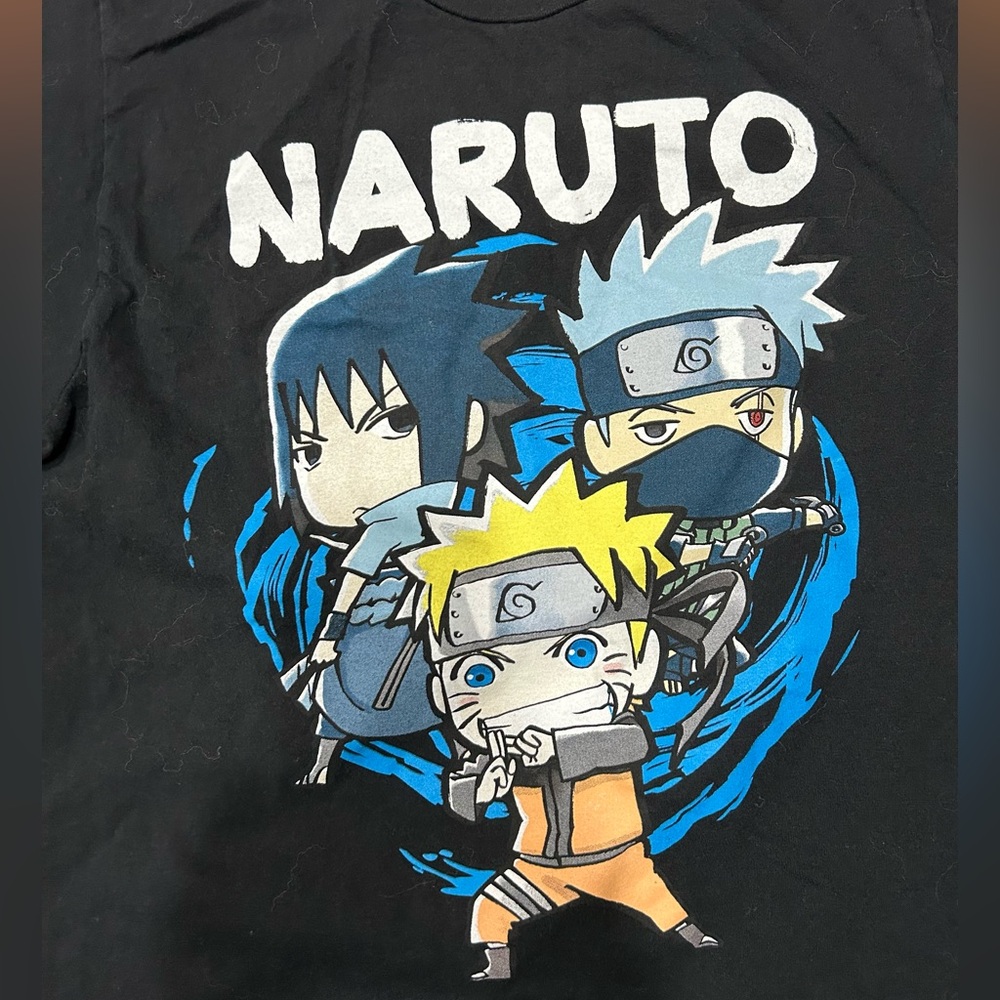 Naruto Shippuden Black Graphic T-Shirt medium - Picture 2 of 4